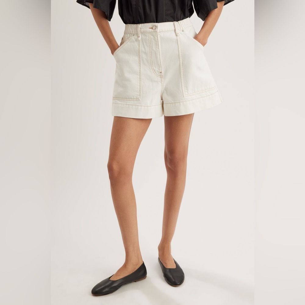 NWT Merlette Pollock Shorts in Ecru, Size 30